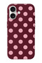 iPhone 16 Compatible Polka Dot Suede+Tpu Silicone Phone Case
