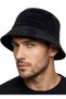Unisex Men's and Women's Black Corduroy Bucket Hat - Lined Fisherman Bucket Hat