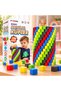 Colorful Natural Wooden Cubes Educational Balance and Building Toy 100 Pieces - 4
