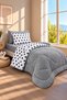 Single Sleeping Set Double-Sided Plush Welsoft Pufidik Sleeping Set (Quilt + Fitted Sheet + 2 Pillowcases) - 3