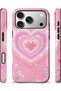 Compatible with iPhone 17 Pro Max - Pink Heart, Double Layer Cover, Glossy Surface Protective Case - 2