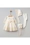 Magnolia Baby Girl 100% Cotton Brode Lace Dress 4-Piece Mevlüt and Special Occasion Set - 2