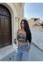 Square Collar Camouflage Crop - 2