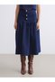 Quality Pieces from Çelebi Store Regular Fit Pleated Jean Skirt - 2