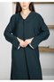 Nida Fabric Color Block Abaya with Stylish Side Frills - 3