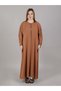 Plan Brown Korean Nida Abaya With Matching Sheila