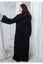 Modern Black & Blue Abaya with Sheila - 7