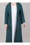 Green Cey Fabric Embroidered Abaya - 3