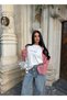 Red Sleeve Striped Raglan Sweatshirt - 2