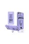 Apple iPhone 7 Compatible Case Zuma Silicone with Business Card Holder and Ring - Lilac