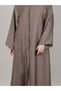 Brown Harir Maqsood Pleated Abaya - 2