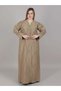 Brown Taffeta Embellished Abaya With Matching Sheila