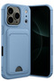 Apple iPhone 17 Pro Compatible Kelvin Silicone with Business Card Holder - Blue - 7