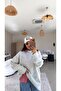 Gray Oversize Soft Texture Basic Sweater - 2