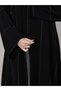 V-Neck Nida Black Embroidered Abaya - 3
