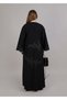 Black Crepe Designer Embroidered Abaya - 4