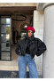 Black Balloon Sleeve Suede Jacket - 5