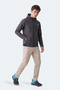 Crest I Men's Stand Collar Zippered Anthracite Coat & Jacket - 8