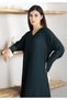 Nida Fabric Color Block Abaya with Stylish Side Frills - 6