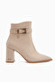 Lorie Beige Detachable Heel Women's Boots and Boots - 4