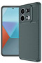 غطاء متوافق مع هاتف Redmi Note 13 Pro 4G مع تركيز تلقائي وغطاء كربوني - أخضر داكن