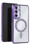 Samsung Galaxy A55 5g Compatible Joke Simli Magneticsafe Case - Deep Purple - 5