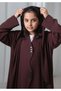 Kids Abaya With Sheila I Elegant Brown Barbie Crepe Modest Wear for Girls - 3