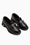 Clarie Black Buckle Women's Loafer Casual Shoes - 3