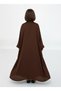 Brown Premium 3-Piece Kids Abaya Set – Lightweight Harir Maqsood Modest Wear for Girls - 5