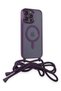Apple iPhone 12 Pro Compatible Case Divo Laser Strap Magsafe Cover - Deep Purple - 2