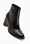 Teresa Black Patterned Heeled Women's Boots - 2