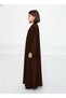 Brown Premium 3-Piece Kids Abaya Set – Lightweight Harir Maqsood Modest Wear for Girls - 2