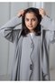 Kids Abaya With Sheila I Elegant Navy Blue Barbie Crepe Modest Wear for Girls - 3