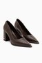 Candy Genuine Leather Brown Women's Heeled Shoes - 3