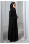 Kids Abaya With Sheila I Elegant Black Barbie Crepe Modest Wear for Girls - 2