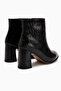 Teresa Black Patterned Heeled Women's Boots - 6