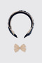 Girl's Scallop Detailed Blue Crown Hairpin Set - 2