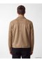 Nevavm Lcw Vision Beige Relax Fit Shirt Collar Men's Suede Jacket with a Difference - 5