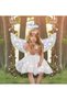 Wing Costume Kids,Feather Wings and Halo with LED Lights,Headband Tulle Tutu Skirt Fairy Magic Wand Carnival Cosplay Costume for Girls（3pcs set） - 5