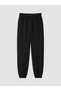 Nevavm Farkıyla Xside Black Elastic Waist Women's Thick Jogger Sweatpants - 5