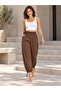 Women's Modal Fabric Loose-Fit Elastic Waist Lace-Up Trousers - 2