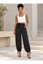 Women's Modal Fabric Loose-Fit Elastic Waist Lace-Up Trousers - 8