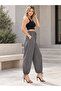 Women's Modal Fabric Loose-Fit Elastic Waist Lace-Up Trousers - 3
