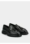 Black Leather Men's Shoes - 2