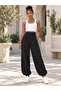 Women's Modal Fabric High Waist Loose Cut Elastic Leg Pants with Pockets - 2