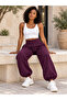 Women's Modal Fabric High Waist Loose Cut Elastic Leg Pants with Pockets - 4