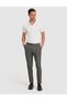 Dark Gray Slim Tapered Canvas Trousers 50331140-Vr080 - 2