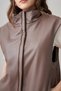 High Collar Leather Vest - 2
