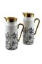 2-Piece Thermal Flask Set, 0.75L & 1L, White / Black / Gold - 3