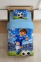 Number 10 Football Player Boy Patterned Football Themed Single Children's Duvet Cover Set - with Sheets